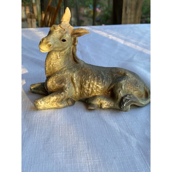 VTG O'Well Christmas Nativity DONKEY Grandeur Noel Porcelain Figurine 5x7in EUC - Picture 8 of 11